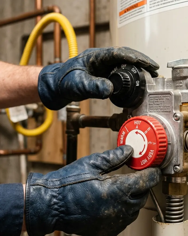 Close-up of Gas Line Repair & Installation work by Water Heater Jockey in Argyle